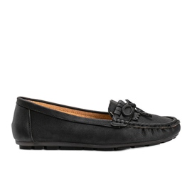 Schwarze Damen-Loafer aus Kunstleder von Kaitlin
