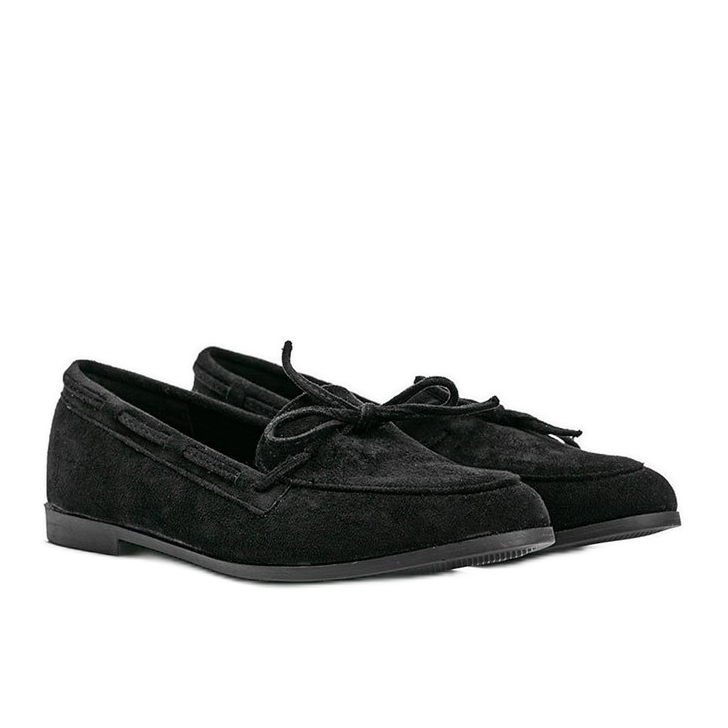 Schwarze Kierra Loafer aus Öko-Wildleder