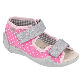 MÄDCHENSANDALEN PAPI BEFADO 342P016 rosa silber-