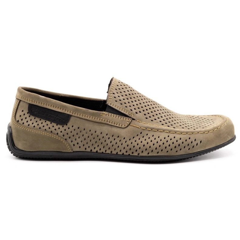 Polbut Herren Leder Loafer 2105P oliv grün