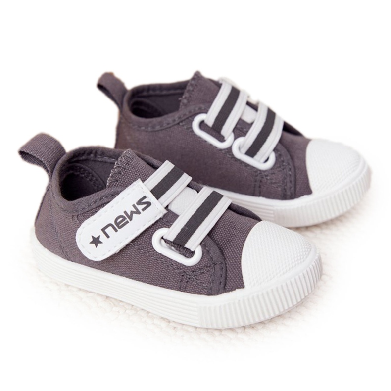 EVE Kinder Sneaker mit Klettverschluss Grau News