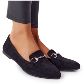 Damen Loafer Sergio Leone MK711 Wildleder Schwarz