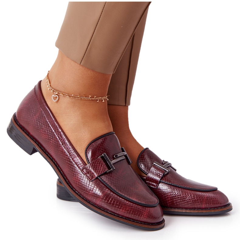 Damen Loafer Sergio Leone PB253 Burgund rot mehrfarbig