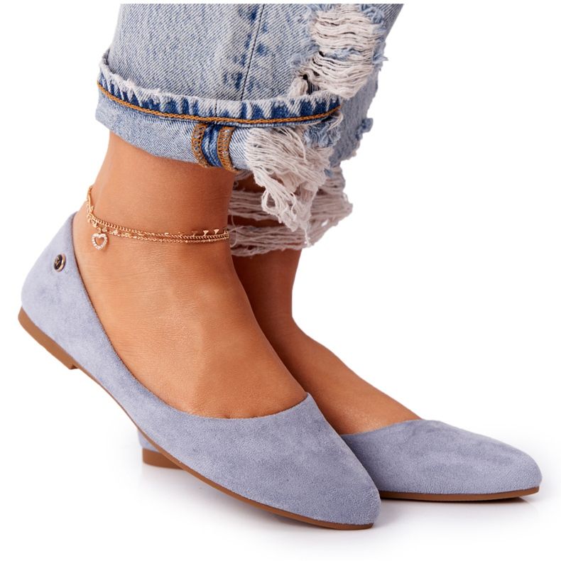 Wildlederballerinas Sergio Leone BL622 Blau