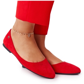 Wildlederballerinas Sergio Leone BL622 Rot