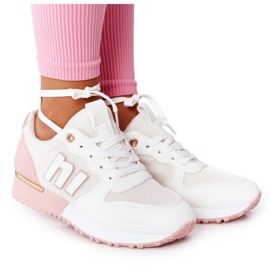 Damen Sportschuhe Sneakers Weiß und Pink Maddie rosa