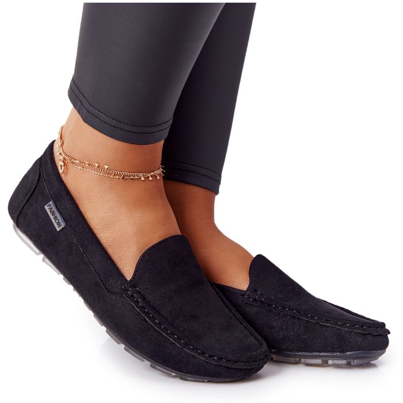 PH1 Schwarze San Marino Wildleder Loafer für Damen