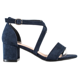 Sergio Leone Riemchensandalen marineblau