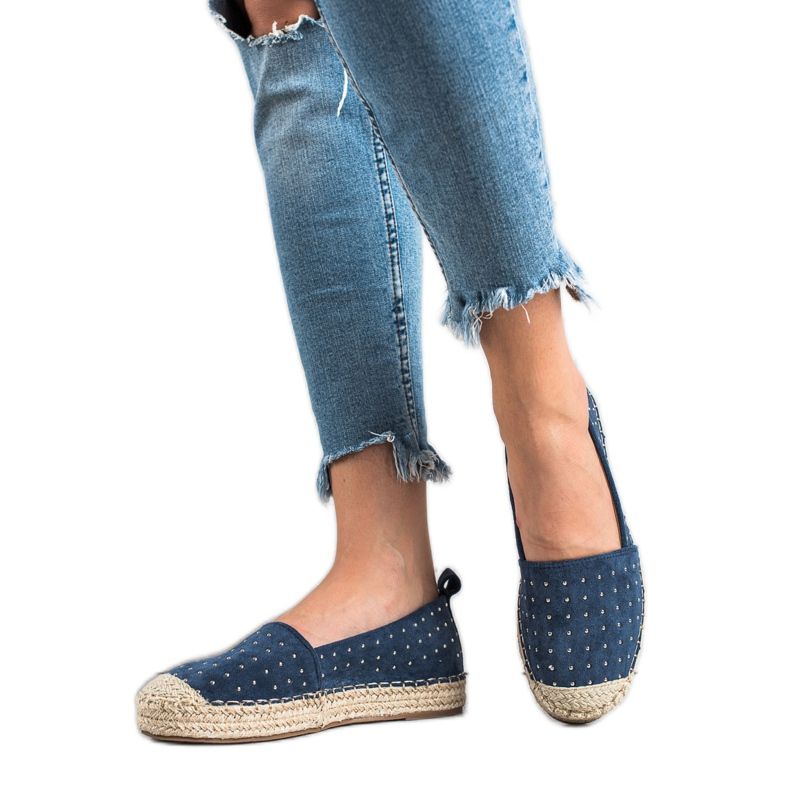 Goodin Blaue Wildleder-Espadrilles navy blau
