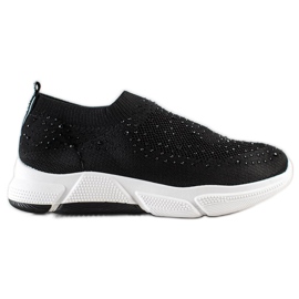Bella Paris Slip-on-Sneakers mit Kristallen schwarz