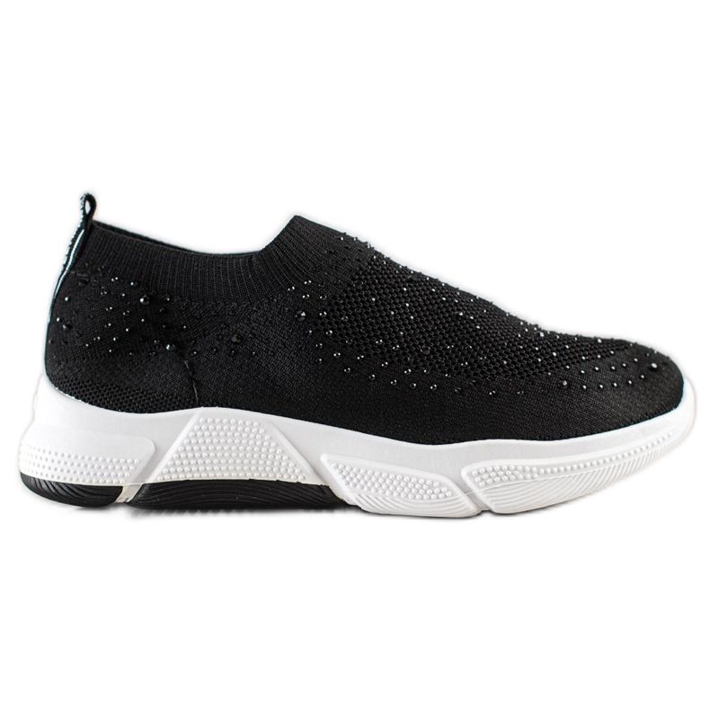Bella Paris Slip-on-Sneakers mit Kristallen schwarz