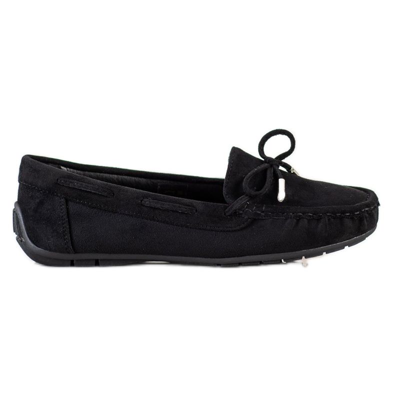 SHELOVET Bequeme Wildleder-Loafer schwarz