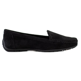 SHELOVET Schwarze Wildleder-Loafer