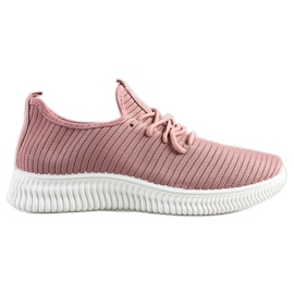 SHELOVET Bequeme Slip-On Sneakers rosa