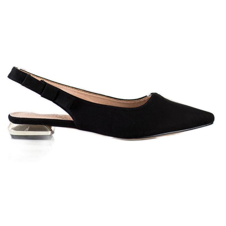 Filippo Schwarze Sandalen mit offenem Absatz