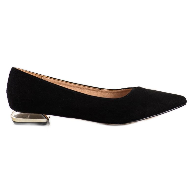 Filippo Pumps mit dekorativem Absatz schwarz