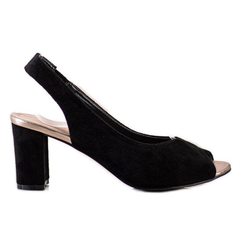 Evento Wildledersandalen auf einer Bar schwarz