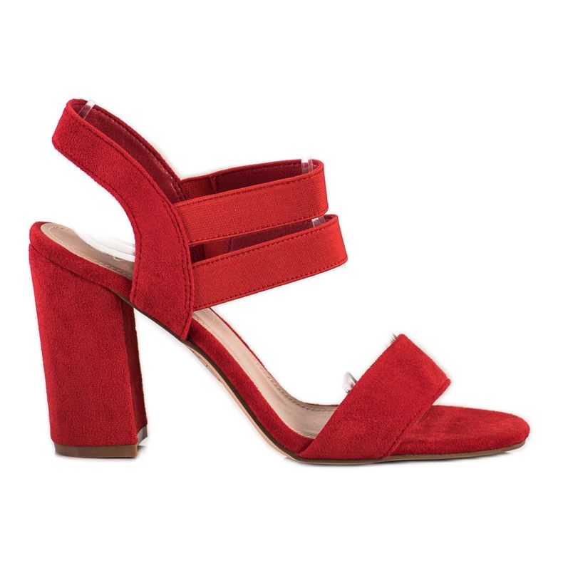 Evento Slip-on-Sandalen an einer Bar rot