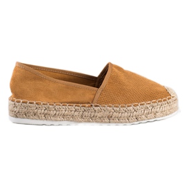 Seastar Durchbrochene Espadrilles mit Wildleder braun