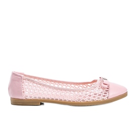 Kaley rosa durchbrochene Ballerinas