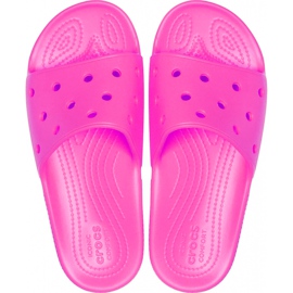Crocs Classic Slide Damen Hausschuhe rosa 206121 6QQ