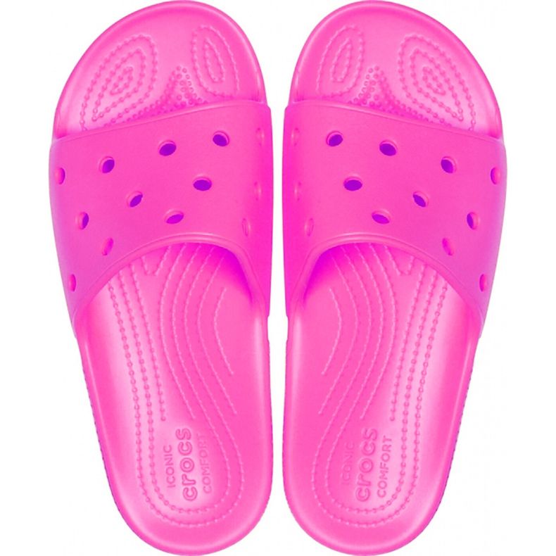 Crocs Classic Slide Damen Hausschuhe rosa 206121 6QQ