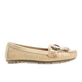 Beige Loafer aus Öko-Wildleder von Maia