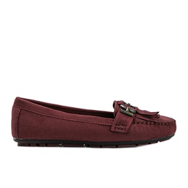 Braune Loafer aus Öko-Wildleder von Maia rot