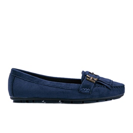 Marineblaue Loafer aus Öko-Wildleder von Maia