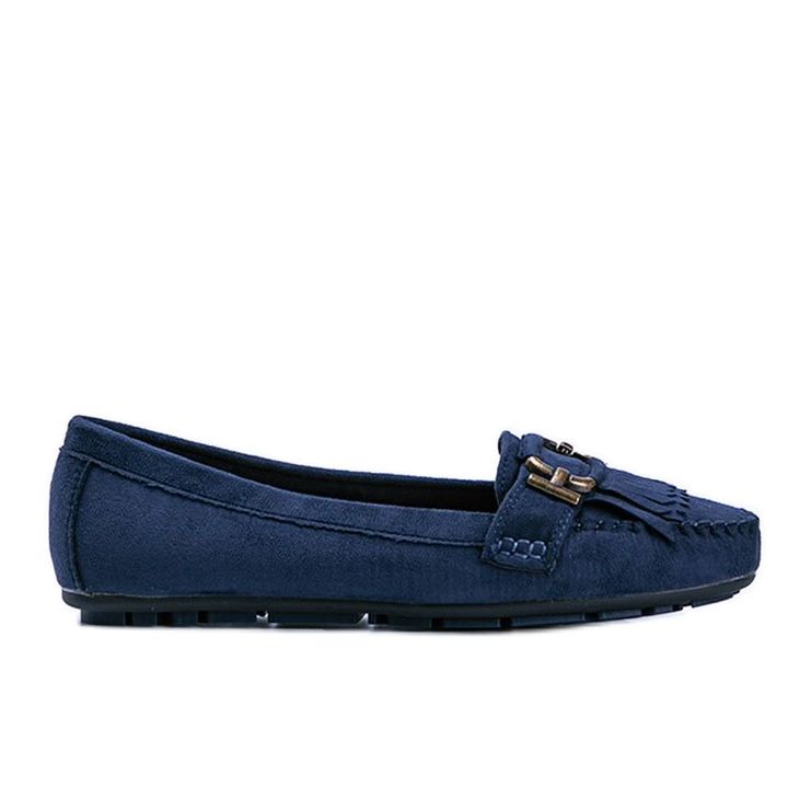Marineblaue Loafer aus Öko-Wildleder von Maia