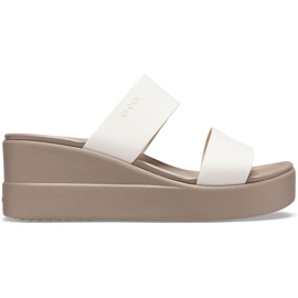 Crocs Damen Hausschuhe Brooklyn Mid Wedge beige 206219 16T