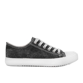 Schwarz glänzende Cora Sneakers
