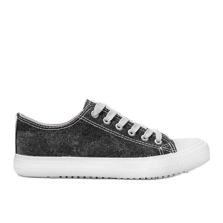 Schwarz glänzende Cora Sneakers