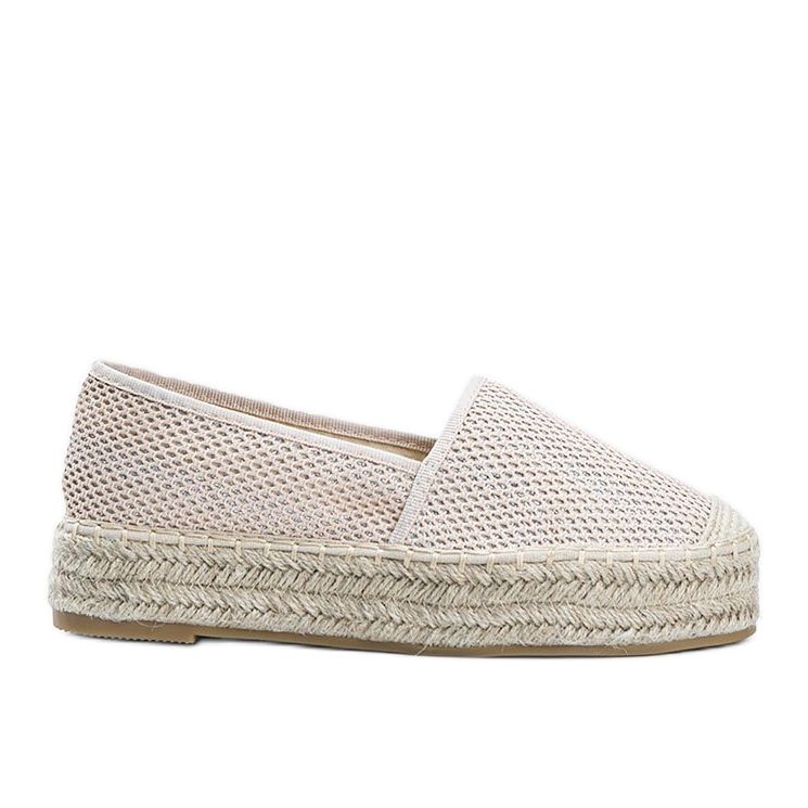 Beige Espadrilles auf dicker Lia-Sohle