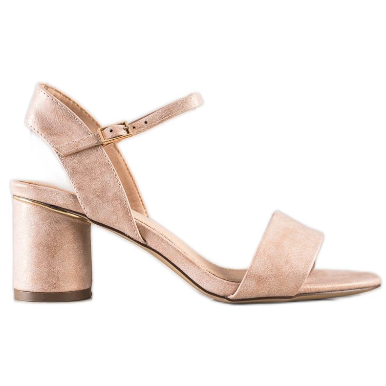 Evento Stilvolle Sandalen an einer Bar rosa