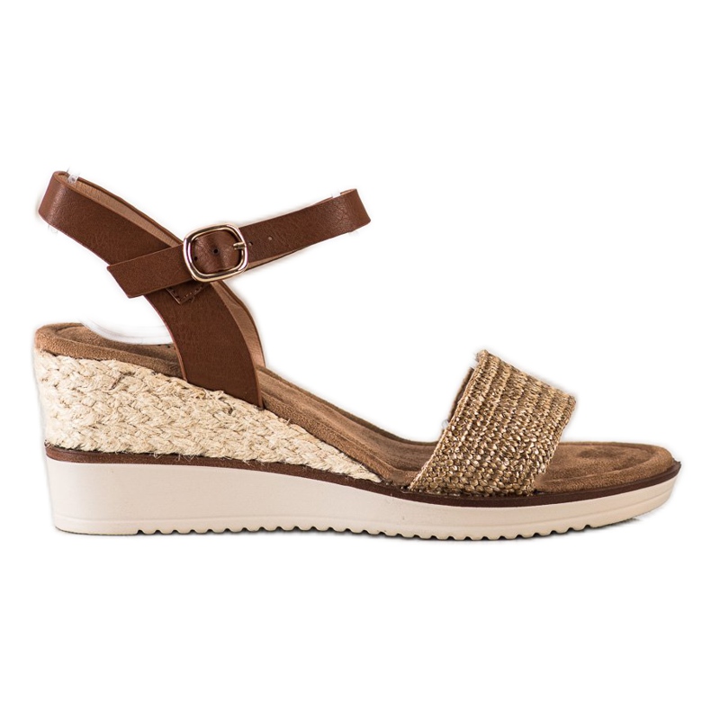 Evento Leichte geflochtene Sandalen beige braun