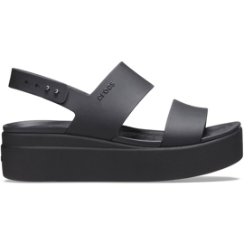 Crocs Damen Sandalen Brooklyn Low Wedge schwarz 206453 060