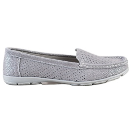 Goodin Graue Leder Slipper