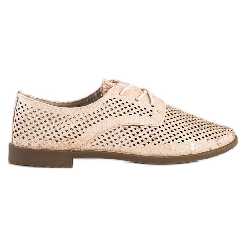 SHELOVET Durchbrochene Schuhe für den Frühling beige