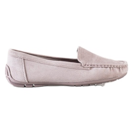 SHELOVET Graue Loafer mit Wildleder