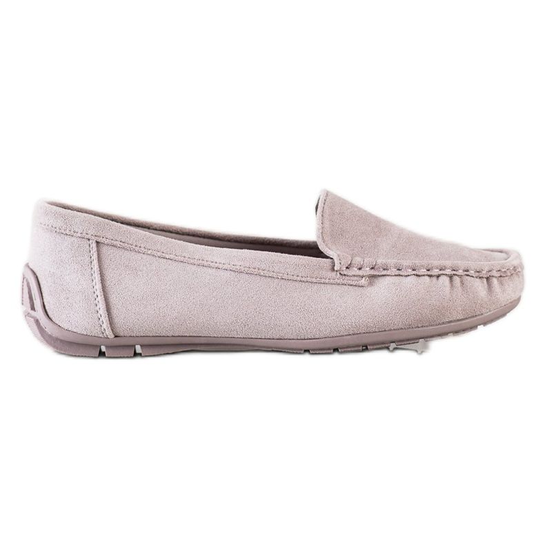 SHELOVET Graue Loafer mit Wildleder