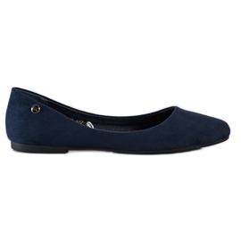 Klassische Sergio Leone Ballerinas navy blau blau