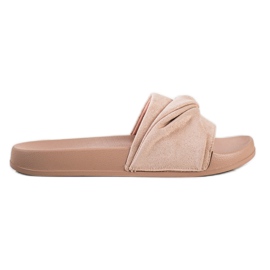 Bequeme VINCEZA Wildleder Hausschuhe braun