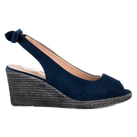 Slip-on-Sandalen auf dem VINCEZA-Keil navy blau blau