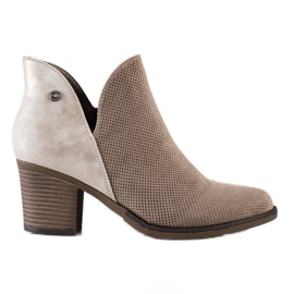 Filippo Frühlingsstiefeletten mit Schnitt beige braun