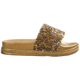 Seastar Modische Hausschuhe auf der Plattform silber- golden