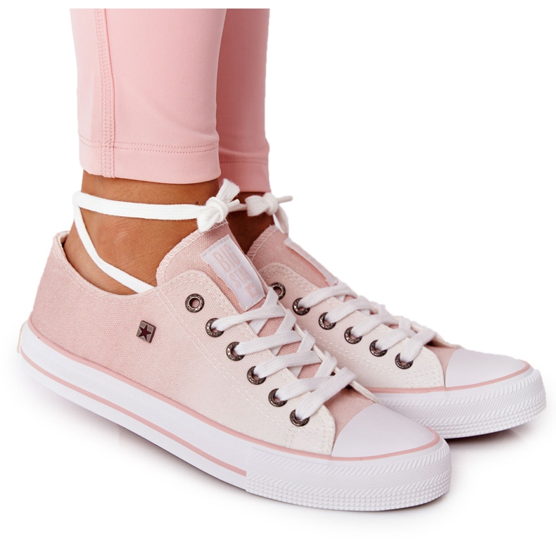Damen Sneaker Big Star HH274127 Ombre Pink weiß rosa