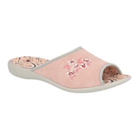 Befado Damenschuhe Blume VIKI 254D126 rosa silber- grau