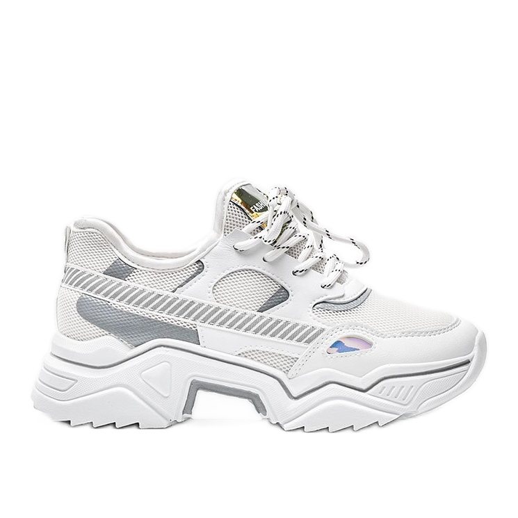 Weiße Sneaker auf dicker Leanna-Sohle