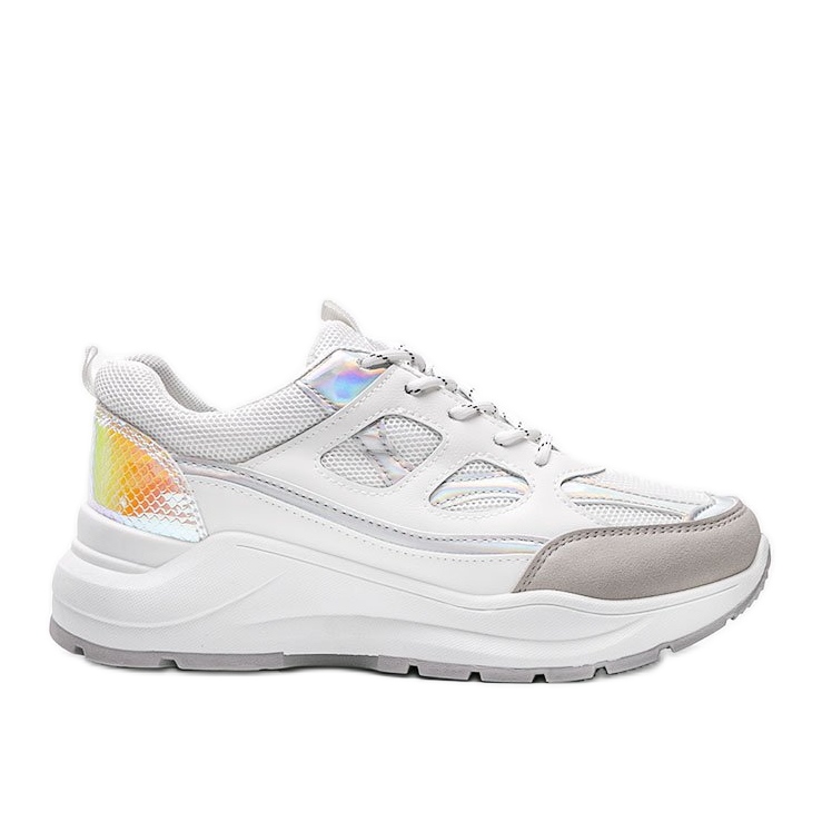 Weiße Sneaker auf dicker Aliza-Sohle